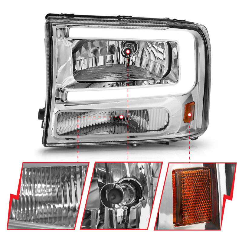 Anzo Halogen Black Clear Crystal Lens Headlights For 2002