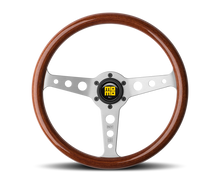 Load image into Gallery viewer, Momo Indy Steering Wheel 350 mm - Mahogany Wood/Brushed Spokes