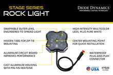 Load image into Gallery viewer, Diode Dynamics Stage Series RGBW LED Rock Light (8-pack)