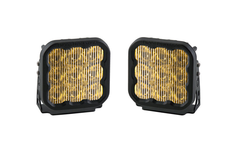Diode Dynamics SS5 LED Pod Sport - Yellow Driving (Pair)