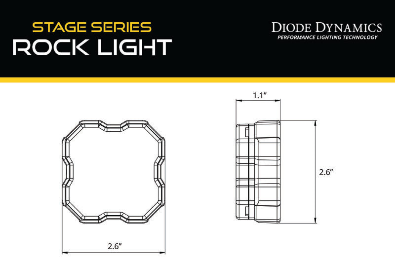 Diode Dynamics Stage Series Rock Light Magnet Mount Adapter Kit (one)