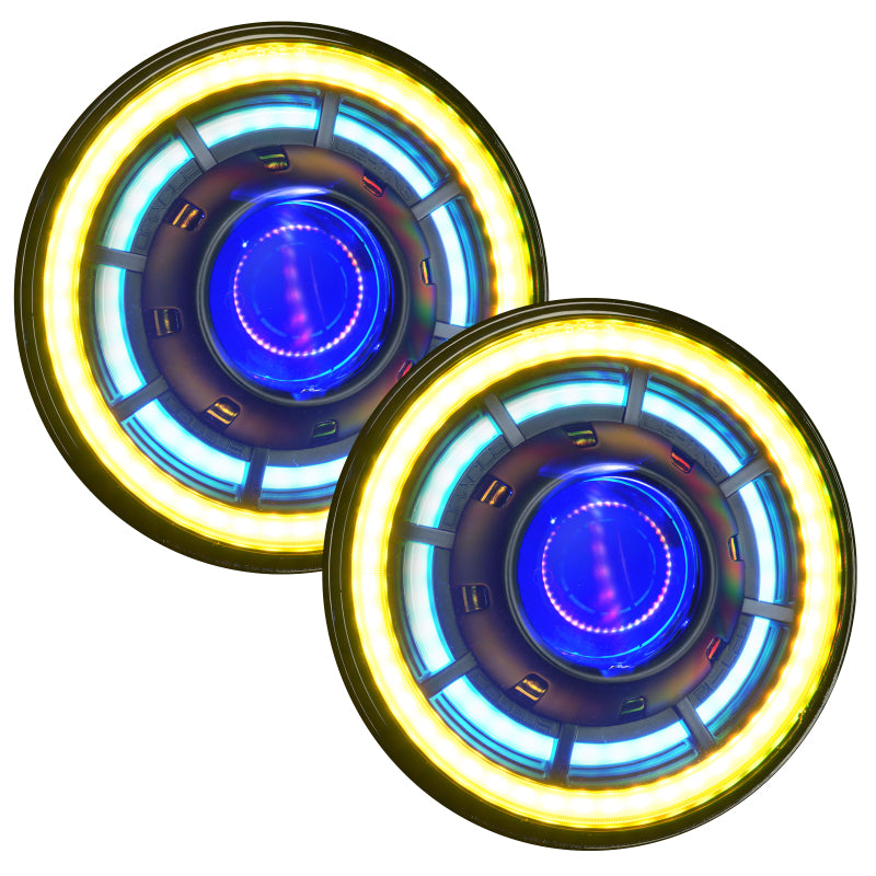 Oracle Oculus 7in ColorSHIFT Bi-LED Projector Headlights for Jeep Wrangler JK
