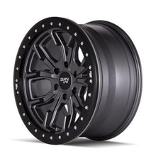 Load image into Gallery viewer, Dirty Life 9303 DT-1 17x9/5x127 BP/-12mm Offset/78.1mm Hub Matte Gunmetal Wheel - Simulated Rashring