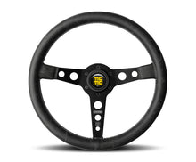 Load image into Gallery viewer, Momo Prototipo Heritage Steering Wheel 350 mm - Black Leather/White Stitch/Black Spokes
