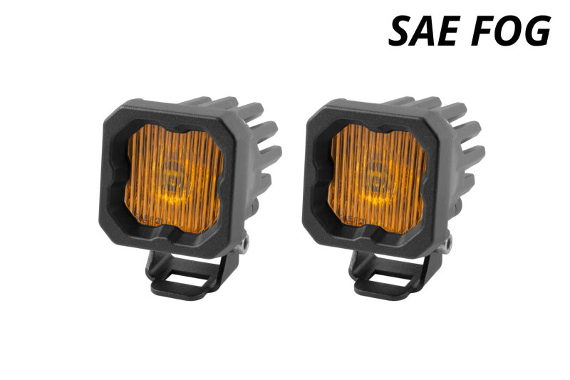 Diode Dynamics Stage Series C1 LED Pod - Yellow SAE Fog Standard ABL (Pair)