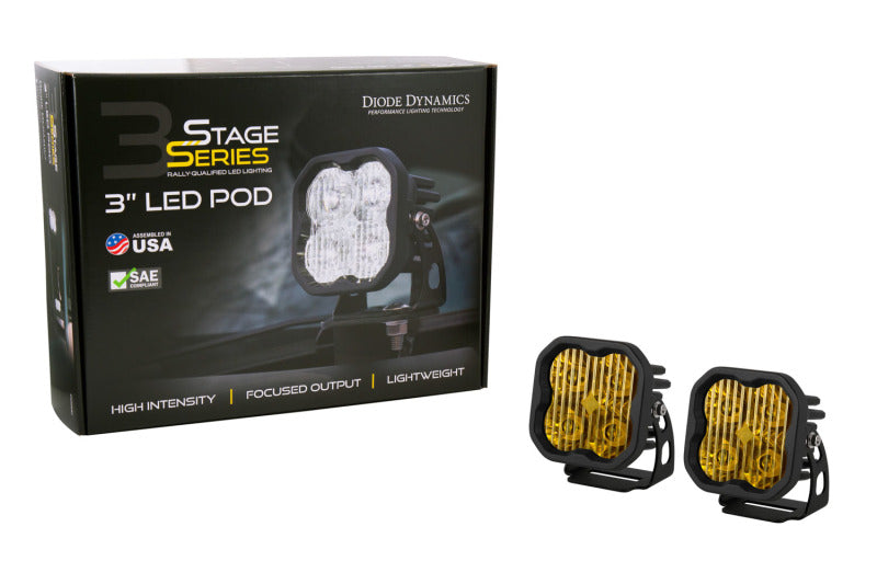 Diode Dynamics SS3 Sport ABL - Yellow Driving Standard (Pair)
