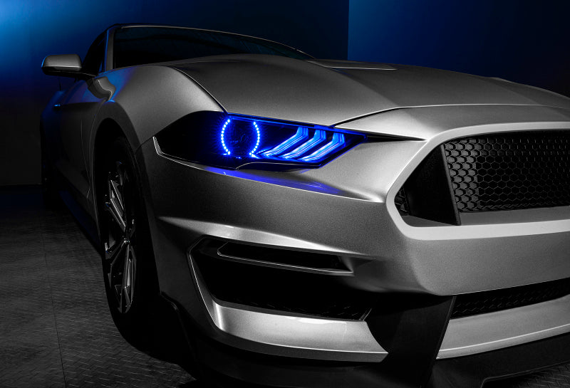 Oracle 18-21 Ford Mustang Dynamic DRL w/ Halo Kit & Sequential Turn Signal - ColorSHIFT