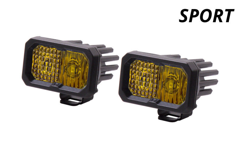 Diode Dynamics Stage Series 2 In LED Pod Sport - Yellow Combo Standard ABL (Pair)
