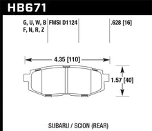 Load image into Gallery viewer, Hawk 13 Scion FR-S / 13 Subaru BRZ/10-12 Legacy 2.5 GT/3.6R HT-10 Race Rear Brake Pads