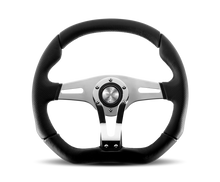 Load image into Gallery viewer, Momo Trek RSteering Wheel - Trek R/350 mm meter - Black AirLeather/Brushed Al Spokes