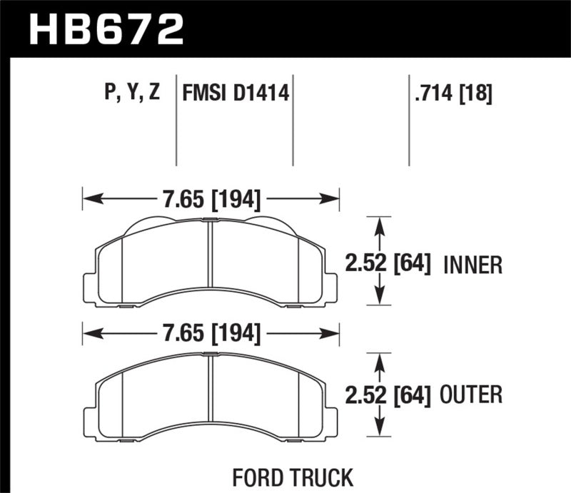 Hawk 10-11 Ford Expedition/F-150 SVT Raptor / 10-11 F-150 LTS Front Street Brake Pad