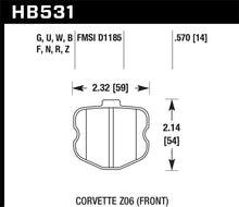 Load image into Gallery viewer, Hawk 06-10 Chevy Corvette (OEM Pad Design) Front Ceramic Street Brake Pads