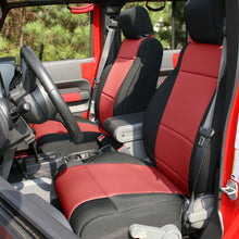 Load image into Gallery viewer, Rugged Ridge Seat Cover Kit Black/Red 11-18 Jeep Wrangler JK 2dr
