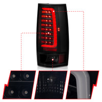 ANZO 2007-2014 Chevy Tahoe LED Taillight Plank Style Black w/Smoke Lens