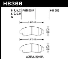 Load image into Gallery viewer, Hawk 04+ Accord TSX / 99-08 TL / 01-03 CL / 08+ Honda Accord EX Ceramic Street Front Brake Pads