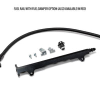 AMS Performance 08-15 Mitsubishi EVO X CNC Machined Aluminum Fuel Rail w/Pulsation Dampener - Red