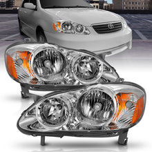 Load image into Gallery viewer, ANZO 2005-2008 Toyota Corolla Crystal Headlight Chrome Amber