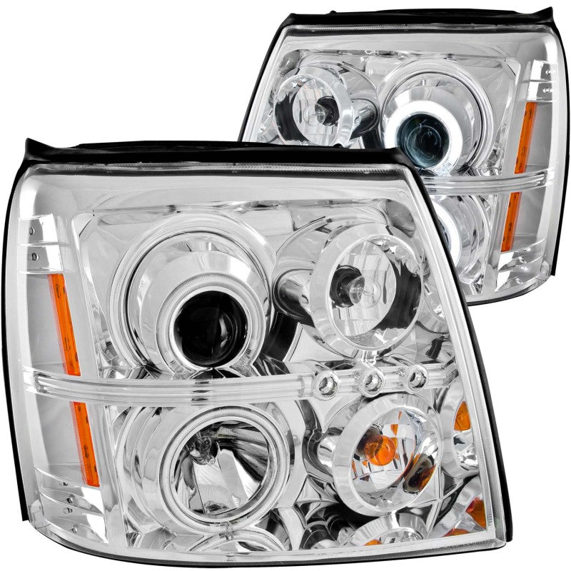 ANZO 2003-2006 Cadillac Escalade Projector Headlights w/ Halo Chrome (CCFL) (HID Compatible)
