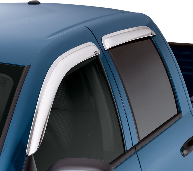 AVS 04-12 Chevy Colorado Crew Cab Ventvisor Front & Rear Window Deflectors 4pc - Chrome