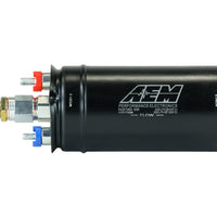 AEM 400LPH High Pressure Inline Fuel Pump - M18x1.5 Female Inlet to M12x1.5 Male Outlet