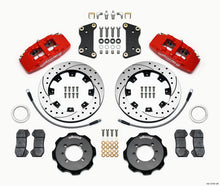 Load image into Gallery viewer, Wilwood Dynapro 6 Front Hat Kit 12.19in Drilled Red 2012 Fiat 500 w/ Lines
