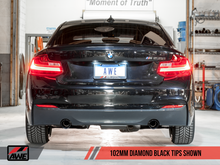 Load image into Gallery viewer, AWE Tuning BMW F22 M235i / M240i Touring Edition Axle-Back Exhaust - Diamond Black Tips (102mm)