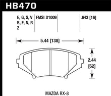 Load image into Gallery viewer, Hawk 2004-2011 Mazda RX-8 Grand Touring HPS 5.0 Front Brake Pads