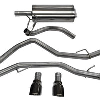 Corsa 09-14 Dodge Ram 1500 4.7L/5.7L V8 Quad/Crew Cab/Short Bed Black Dual Rear Exit Cat-Back Exhaus