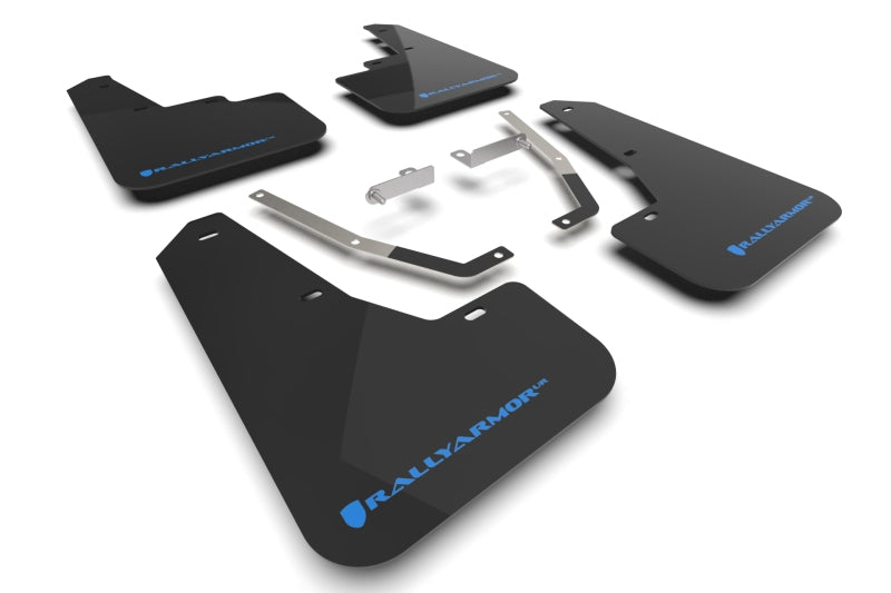 Rally Armor 24-26 Subaru Crosstrek Black UR Mud Flap Light Blue Logo