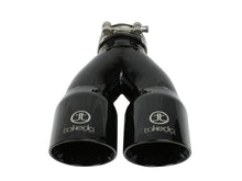 Load image into Gallery viewer, aFe Takeda 2.5in 304 Stainless Steel Clamp-on Exhaust Tip 2.5in Inlet 3in Dual Outlet - Black