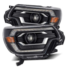 Load image into Gallery viewer, AlphaRex 12-15 Toyota Tacoma LUXX LED Projector Headlights Plank Style Black w/DRL