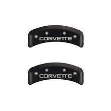 Load image into Gallery viewer, MGP 4 Caliper Covers Gloss Red Engraved with Corvette C4 (Full Kit 4 Pieces)