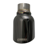 Corsa Single Universal 2.5in Inlet / 4.5in Outlet Black PVD Pro-Series Tip Kit