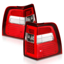 Load image into Gallery viewer, ANZO 07-17 For Expedition LED Taillights w/ Light Bar Chrome Housing Red/Clear Lens
