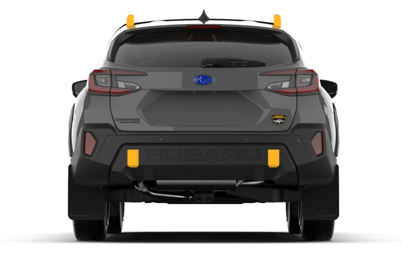 Rally Armor 24-26 Subaru Crosstrek (Wilderness Only) Black UR Mud Flap W/White Logo No Drilling Req