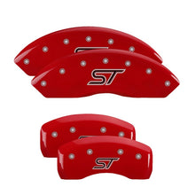 Load image into Gallery viewer, MGP 4 Caliper Covers Engraved Front &amp; Rear ST Red finish silver ch