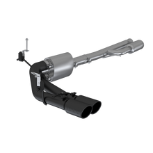 Load image into Gallery viewer, MBRP 2019+ Chevrolet Silverado 1500 4.5L/5.3L Pre-Axle Dual Side Exit w/ 4in OD Tip- Black Coated