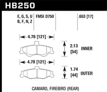Load image into Gallery viewer, Hawk 98-02 Chevrolet Camaro 5.7L/3.8L / 98-02 Pontiac Firebird 5.7L/3.8L  HPS Street Rear Brake Pads