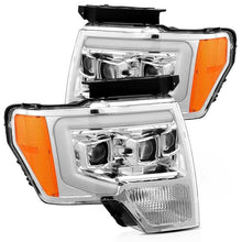 Load image into Gallery viewer, AlphaRex 09-14 Ford F-150 LUXX LED Proj Headlights Plank Style Chrome w/Activ Light/Seq Signal/DRL