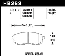Load image into Gallery viewer, Hawk 03-04 G35/03-05 G35X/ 02-05 350z w/o Brembo HPS Street Front Brake Pads