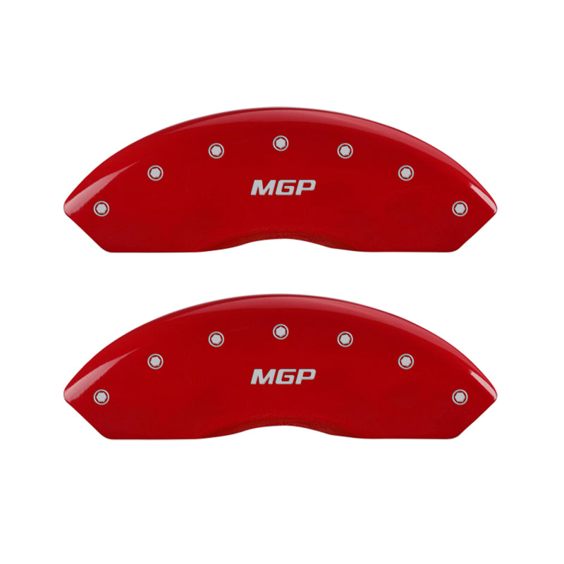 MGP 4 Caliper Covers Engraved Front RAM Engraved Rear RAMHEAD Red finish silver ch