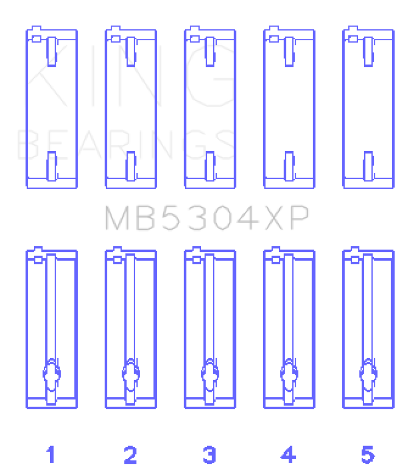 King Engine Bearings Mazda B6/B6-T/ZM/B3/B5 Main Bearing Set - Size STD