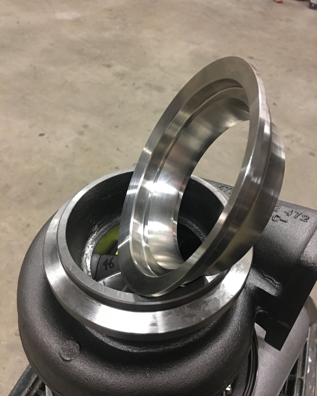 S475 S480 T6 Downpipe Flange Stainless stepped 5" to 4"