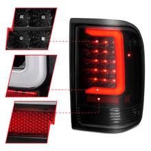 Load image into Gallery viewer, ANZO 1993-1997 Ford  Ranger LED Tail Lights w/ Light Bar Black Housing Smoked Lens