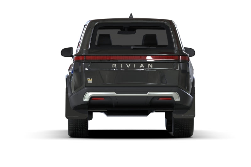 Rally Armor 22-26 Rivian R1S Black UR Mud Flap w/Metallic Black Logo