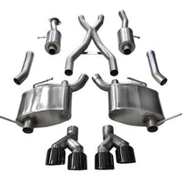 Corsa 14-16 Jeep Grand Cherokee Summit Edition Black 2.5in Dual Rear Exit Cat-Back Exhaust
