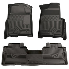 Load image into Gallery viewer, Husky Liners 09-12 Ford F-150 Super Cab WeatherBeater Combo Black Floor Liners