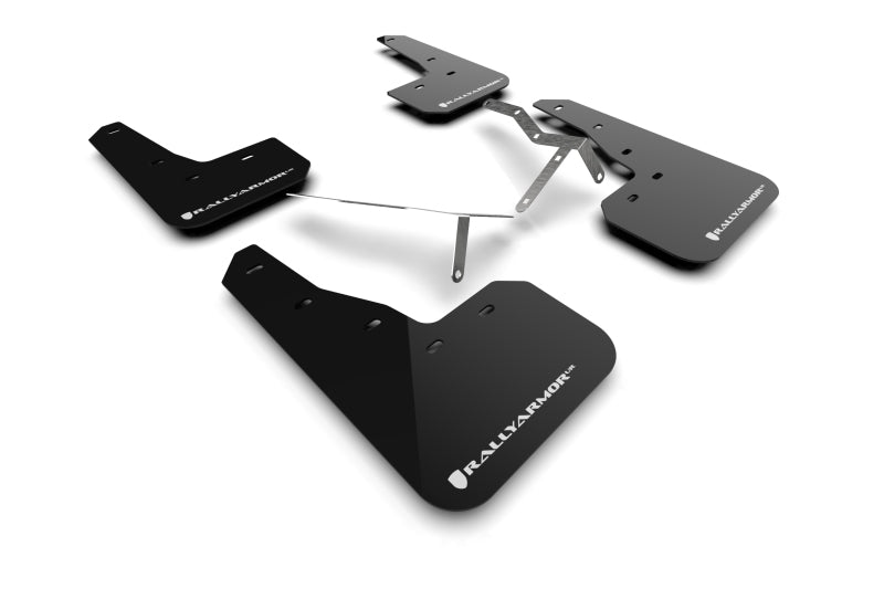 Rally Armor 22-26 Honda Civic/Civic Si/Sport Black UR Mud Flap w/White Logo