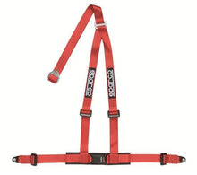 Load image into Gallery viewer, Sparco Belt 2in Red 3pt Bolt-In