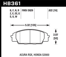 Load image into Gallery viewer, Hawk Honda S2000/Civic Type R/Acura RSX Front Race Pads Blue 9012